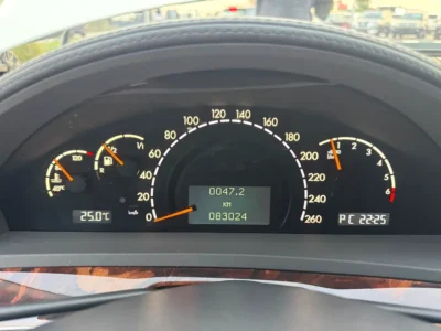 2003 Mercedes-Benz S-Class S 600L 5.5-liter twin-turbocharged V12 Engine White Black Sedan