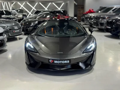 2018 McLaren 570S Spider 3.8-liter twin-turbocharged V8 Grey Sports Car GCC Specs Full Option
