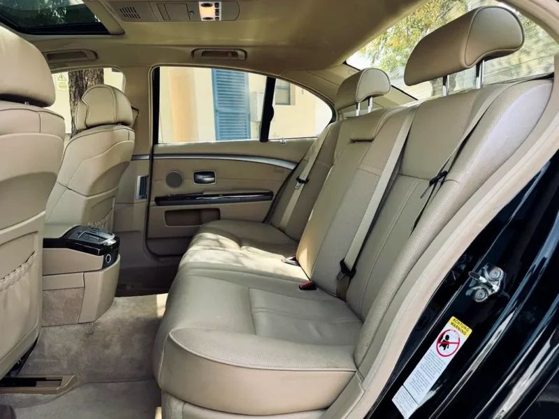 2007 BMW 7-Series 740i 4.0-liter V8 Petrol Engine Black Beige Sedan CLEAN TITLE