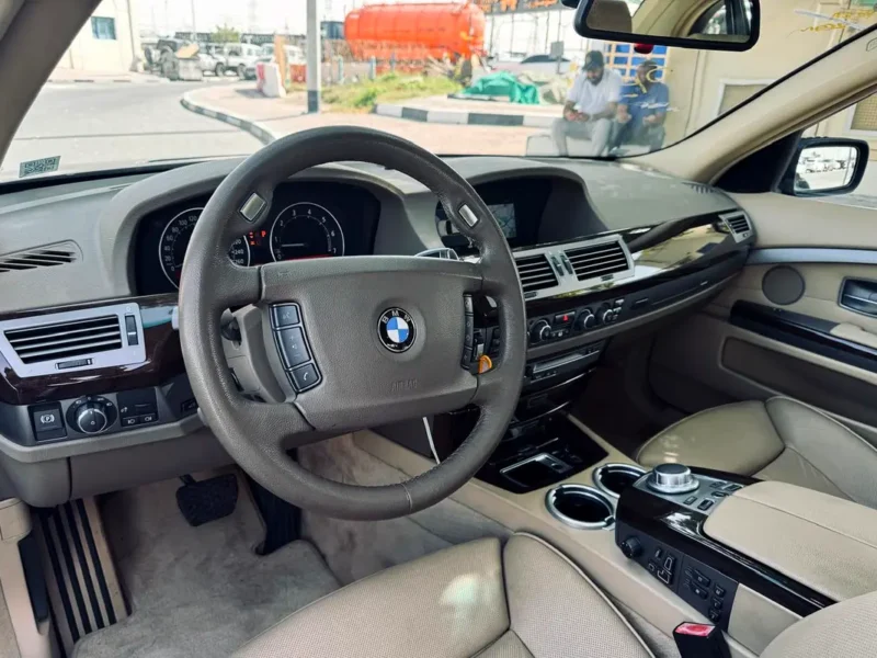 2007 BMW 7-Series 740i 4.0-liter V8 Petrol Engine Black Beige Sedan CLEAN TITLE