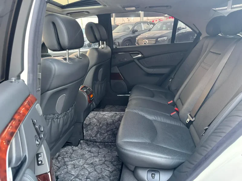 2003 Mercedes-Benz S-Class S 600L 5.5-liter twin-turbocharged V12 Engine White Black Sedan