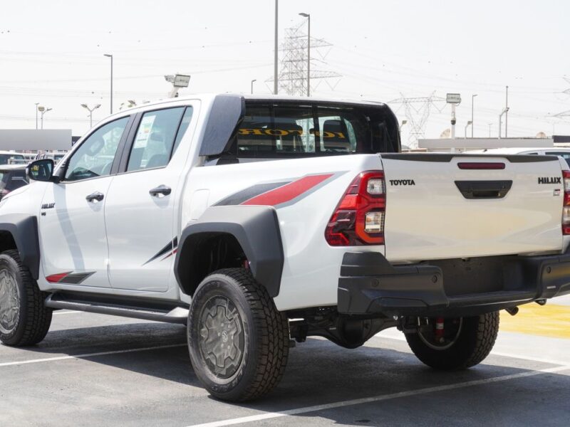 2025 Toyota Hilux GR Sport 4.0 Litres V6 Petrol Engine White Black Pickup Truck GCC Specs