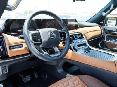 2026 Nissan Patrol 3.5 Litres 6 Cylinders Petrol Engine Green Tan SUV GCC Specs