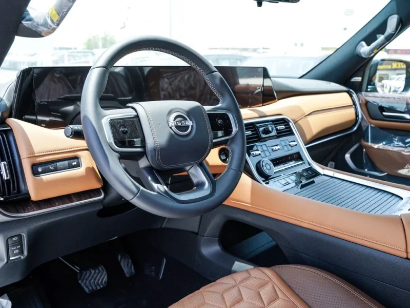 2026 Nissan Patrol 3.5 Litres 6 Cylinders Petrol Engine Green Tan SUV GCC Specs