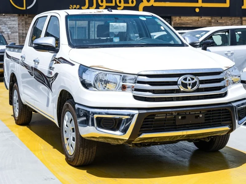 2024 Toyota Hilux 4 Cylinders Diesel Engine White Red Pickup Truck GCC Specs Manual