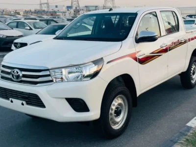 2025 Toyota Hilux PREMIER GL 2.4 Litres 4 Cylinders Diesel Engine White Red Pickup Truck GCC MT