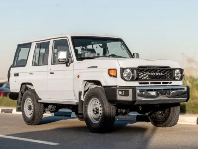 2026 Toyota Land Cruiser LC76 4.0 Litres V6 Petrol Engine White Brown SUV GCC Specs