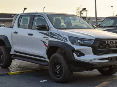 2024 Toyota Hilux GR Sport 4.0 Litres V6 Petrol Engine White Black Pickup Truck GCC Specs Automatic