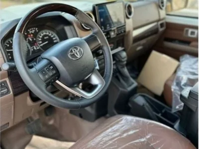 2024 Toyota Land Cruiser Pick Up 79 4.0 Litres V6 Petrol Engine Double Cabin AT White Tan GCC Specs