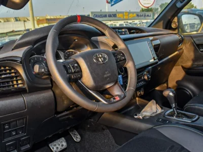 2024 Toyota Hilux GR Sport 4.0 Litres V6 Petrol Engine White Black Pickup Truck GCC Specs Automatic