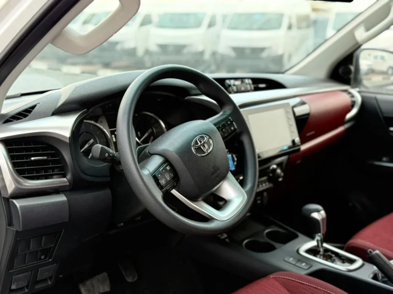 2026 Toyota Hilux GLX-S 2.7 Litres 4 Cylinders Petrol Engine White Maroon Pickup Truck GCC Specs