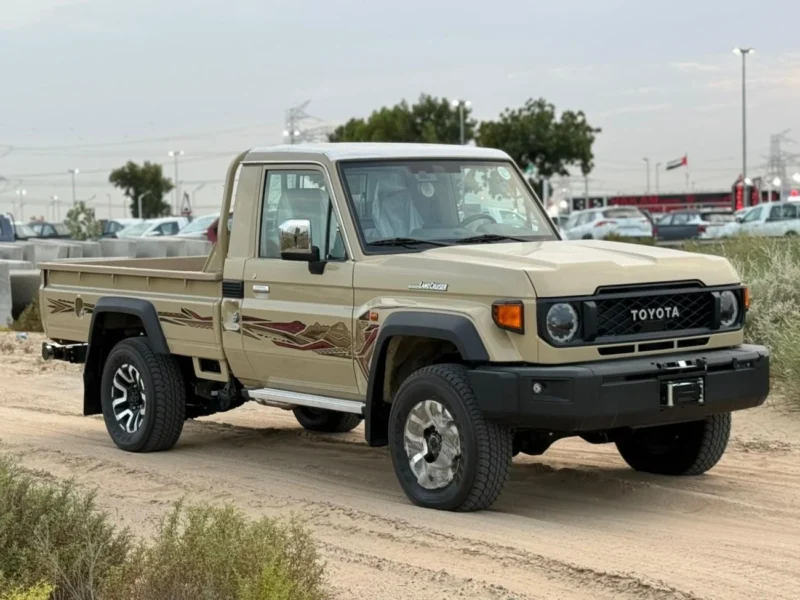 2025 Toyota Land Cruiser Pick Up LC79 4.0L 6 Cylinders Engine Single CAB Beige Brown GCC Specs