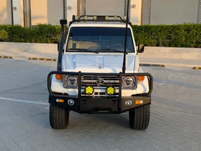 2000 Toyota Land Cruiser 70 Series LC 79 LX 4.2 6 Cylinders Diesel Engine White Grey Pickup