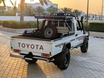 2000 Toyota Land Cruiser 70 Series LC 79 LX 4.2 6 Cylinders Diesel Engine White Grey Pickup