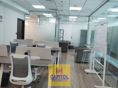 Elegant Furnished Office with Stunning Burj Khalifa Views