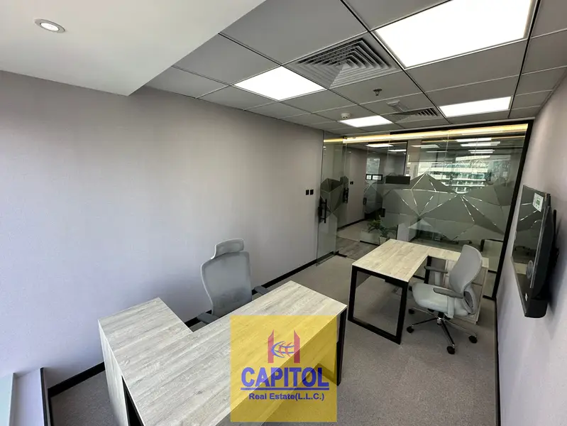 FURNISHED OFFICE IN PRIME TOWER - BURJ KHALIFA VIEW
