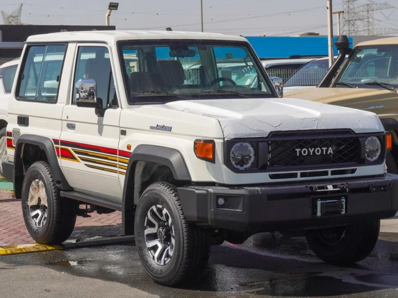 2025 Toyota Land Cruiser 70 4.0 Litres V6 Petrol Engine A/T White Tan SUV GCC