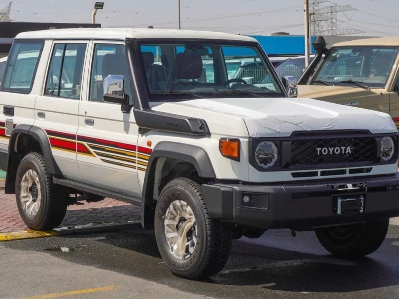2025 Toyota Land Cruiser 70 2.8 Litres 4 Cylinders Diesel Engine White Tan SUV GCC