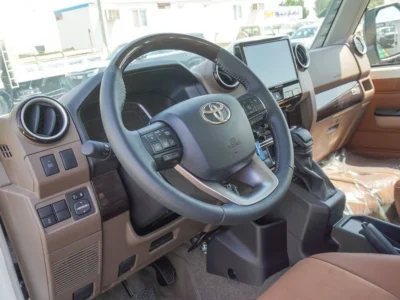 2025 Toyota Land Cruiser 70 2.8 Litres 4 Cylinders Diesel Engine White Tan SUV GCC
