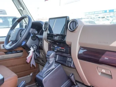 2025 Toyota Land Cruiser 70 LX 4.0 Litres 6 Cylinders Diesel Engine White Tan SUV GCC