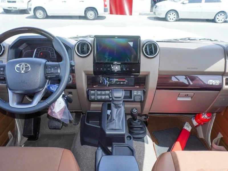 2025 Toyota Land Cruiser 70 LX 4.0 Litres 6 Cylinders Diesel Engine White Tan SUV GCC