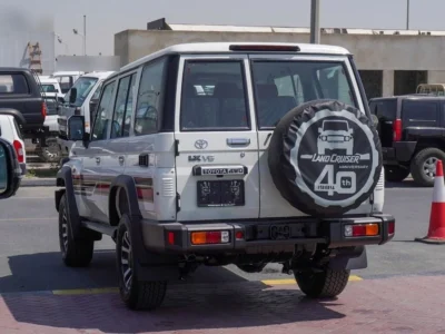 2025 Toyota Land Cruiser 70 LX 4.0 Litres 6 Cylinders Diesel Engine White Tan SUV GCC