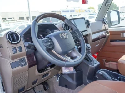 2025 Toyota Land Cruiser 70 LX 4.0 Litres 6 Cylinders Diesel Engine White Tan SUV GCC