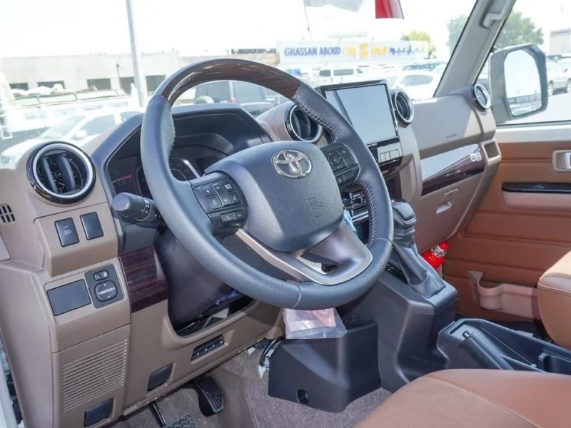 2025 Toyota Land Cruiser 70 LX 4.0 Litres 6 Cylinders Diesel Engine White Tan SUV GCC
