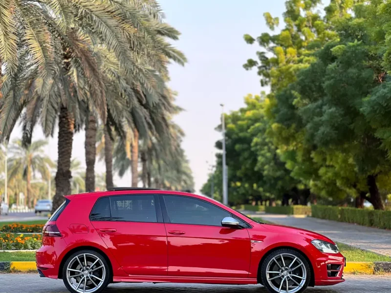 2016 Volkswagen Golf R 4 Cylinder Petrol Engine Red Black Hatchback GCC Specs