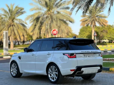 2018 Land Rover Range Rover Sport HSE 6 Cylinders Petrol Engine White Beige SUV GCC Specs