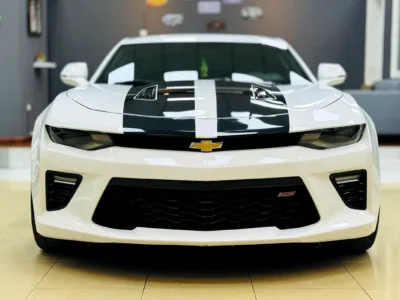 2018 Chevrolet Camaro SS 6.2 Litres V8 Petrol Engine White Red Coupe GCC Specs