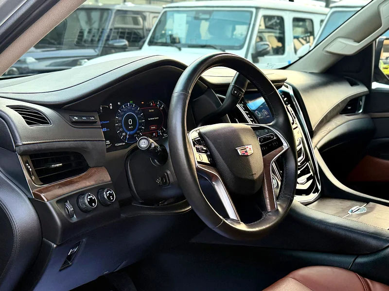 2017 Cadillac Escalade Premium 8 Cylinders Petrol Engine Gold Brown SUV GCC Specs