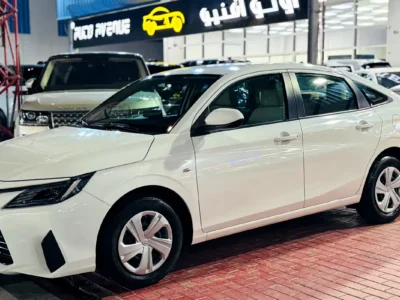 2023 Toyota Yaris SE 4 Cylinders Petrol Engine White Beige Sedan GCC Spec Pristine Condition