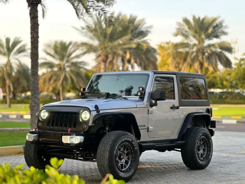 2014 Jeep Wrangler Sport 6 Cylinders Petrol Engine Grey Black SUV GCC Specs