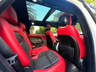 2014 Land Rover Range Rover Sport Supercharged 8 Cylinders Engine White Red SUV GCC Specs