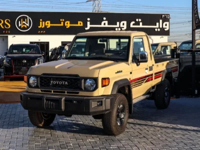 2025 Toyota Land Cruiser 70 Series 4.0L V6 Single Cab Utility Beige Pickup Truck MT GCC