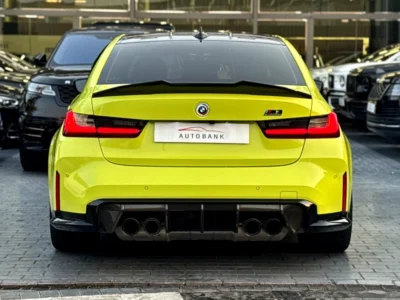 2022 BMW M3 Competition 6 Cylinders Petrol Engine Yellow Blue Sedan American Specs