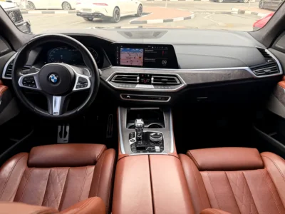 2021 BMW X5 M50i 8 Cylinders Petrol Engine Blue Brown SUV GCC Specs Automatic