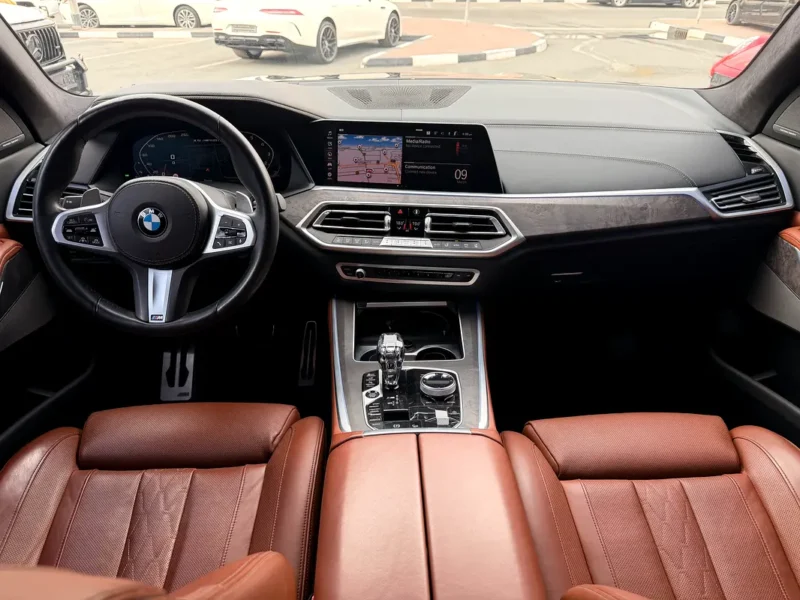 2021 BMW X5 M50i 8 Cylinders Petrol Engine Blue Brown SUV GCC Specs Automatic