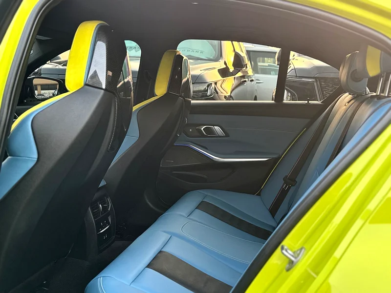 2022 BMW M3 Competition 6 Cylinders Petrol Engine Yellow Blue Sedan American Specs