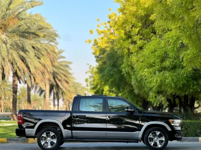 2019 Dodge Ram 1500 Laramie 8 Cylinders Petrol Engine Black Beige Pickup Truck GCC Specs