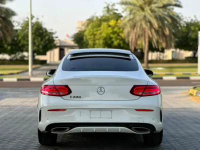 2018 Mercedes-Benz C-Class C200 Coupe 4 Cylinders Petrol Engine White Beige Coupe GCC