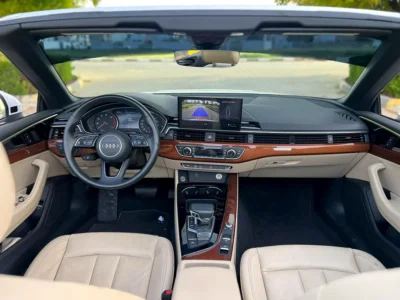 2021 Audi A5 45 TFSI Quattro 4 Cylinders Petrol Engine White Beige Convertible American Specs