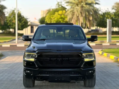 2019 Dodge Ram 1500 Laramie 8 Cylinders Petrol Engine Black Beige Pickup Truck GCC Specs