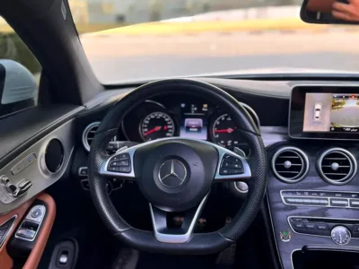 2018 Mercedes-Benz C-Class C200 Coupe 4 Cylinders Petrol Engine White Beige Coupe GCC