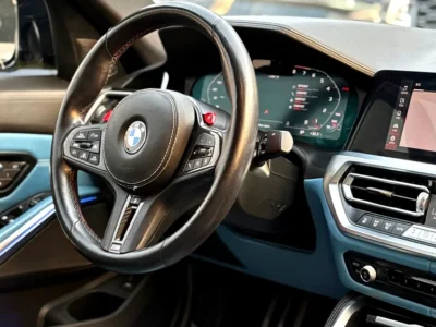 2022 BMW M3 Competition 6 Cylinders Petrol Engine Yellow Blue Sedan American Specs