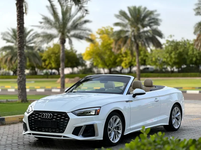 2021 Audi A5 45 TFSI Quattro 4 Cylinders Petrol Engine White Beige Convertible American Specs