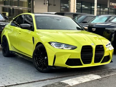 2022 BMW M3 Competition 6 Cylinders Petrol Engine Yellow Blue Sedan American Specs