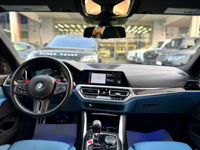 2022 BMW M3 Competition 6 Cylinders Petrol Engine Yellow Blue Sedan American Specs