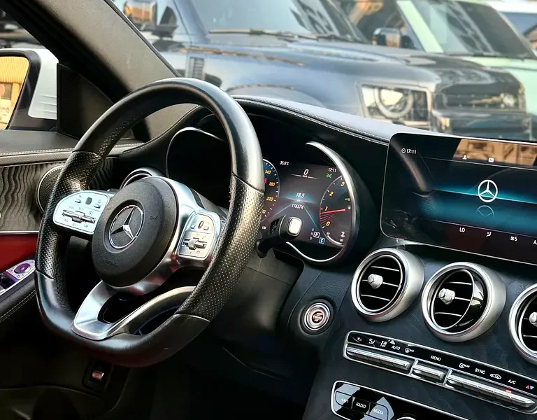 2020 Mercedes-Benz C-Class C200 4 Cylinders Petrol Engine White Red Coupe GCC Specs